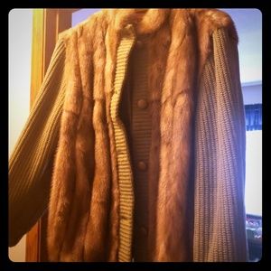 Mink sweater jacket